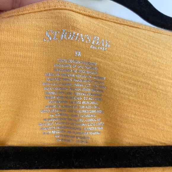 Boho Mustard Yellow Embroidered Casual Short Sleeve Cotton Top Women’s 3X - Picture 6 of 8